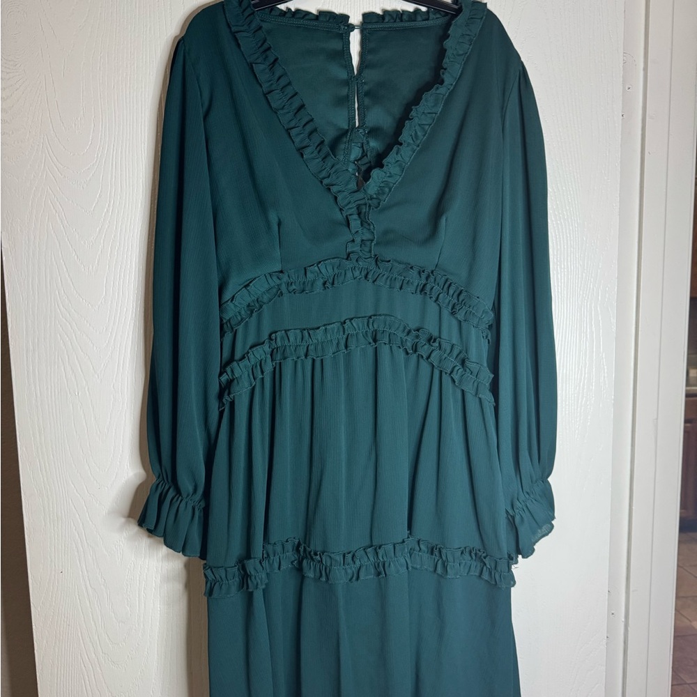 Handmade Boho Ruffle Mini Dress with Open Back
